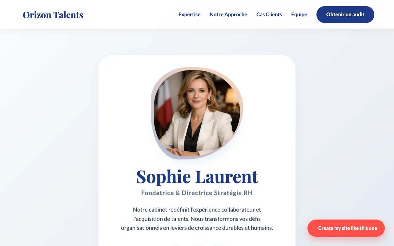 Site d'entreprise — Chaleureux
