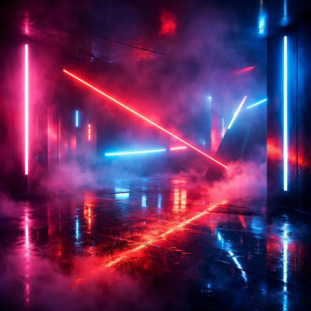 Abstract neon atmosphere