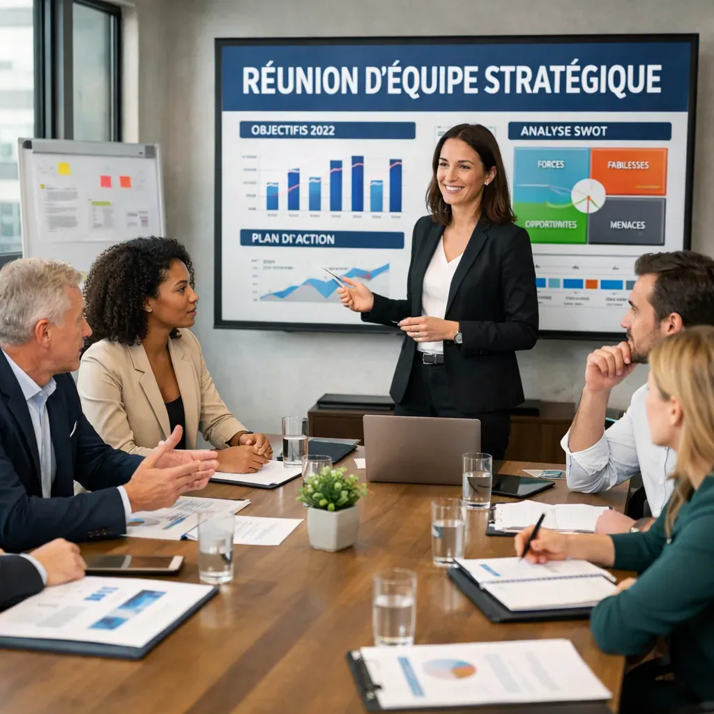 Réunion d'équipe stratégique