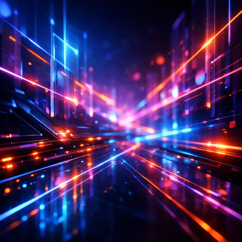 Abstract neon tech visual