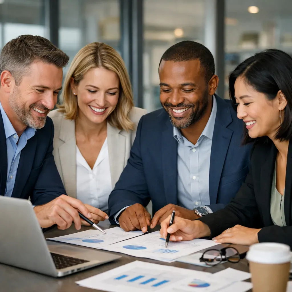 Équipe professionnelle en collaboration