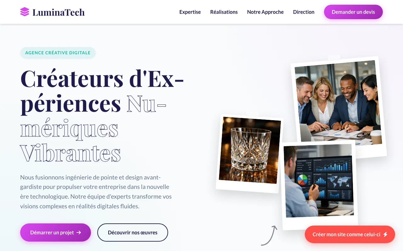 Site d'entreprise — Agence