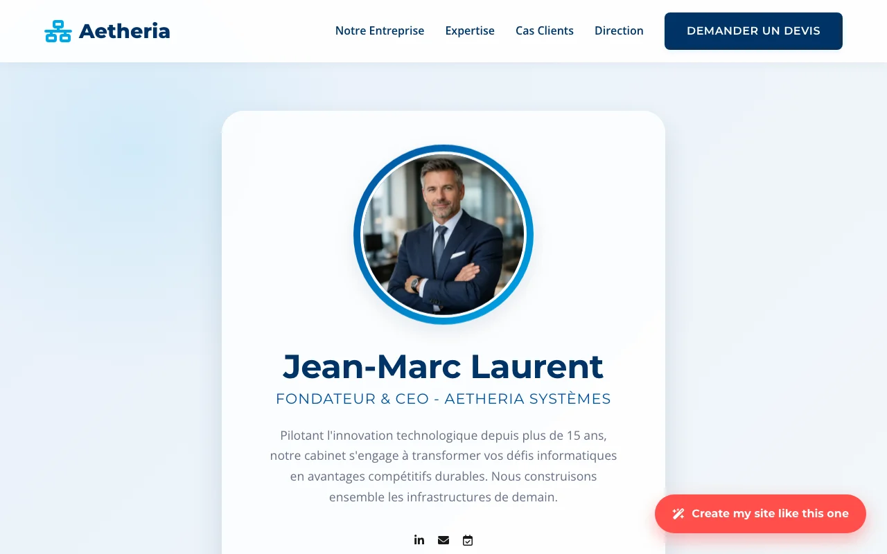 Site d'entreprise — Boutique