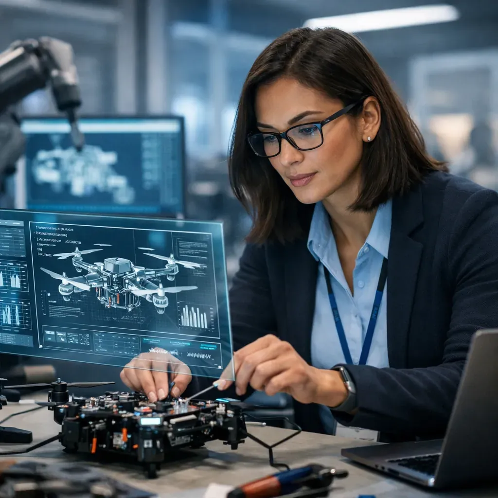 Professionnelle de la technologie travaillant sur un projet innovant