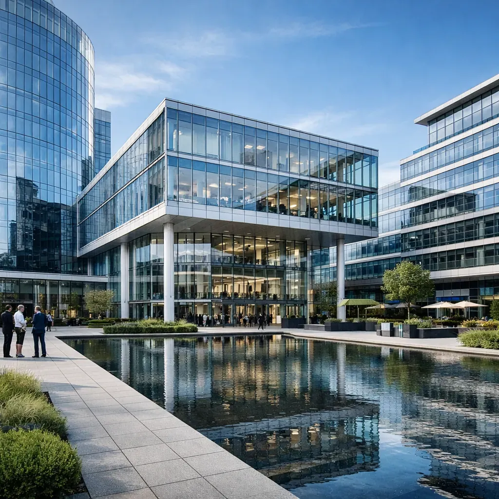 Bureaux modernes et architecture d'entreprise