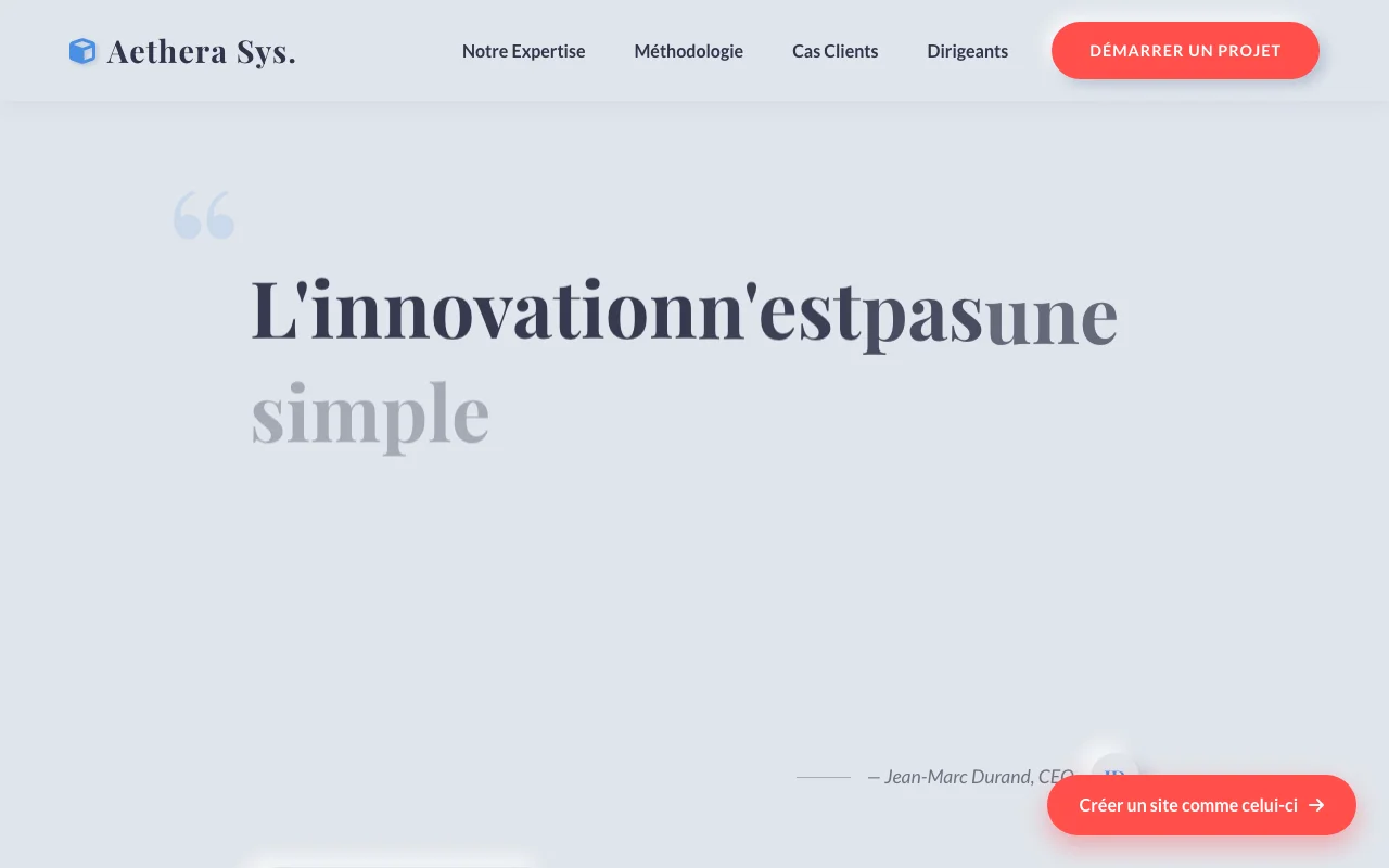 Site d'entreprise — Manifeste