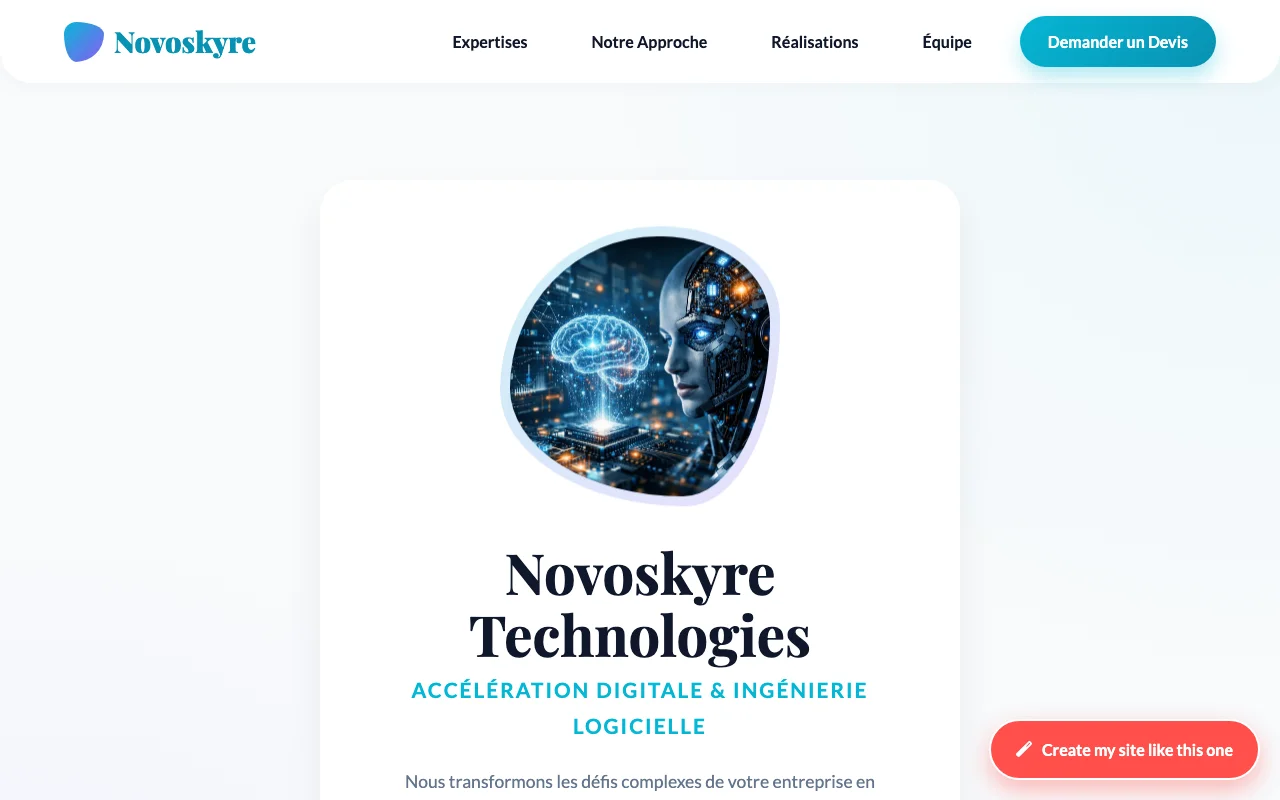 Site d'entreprise — Chaleureux