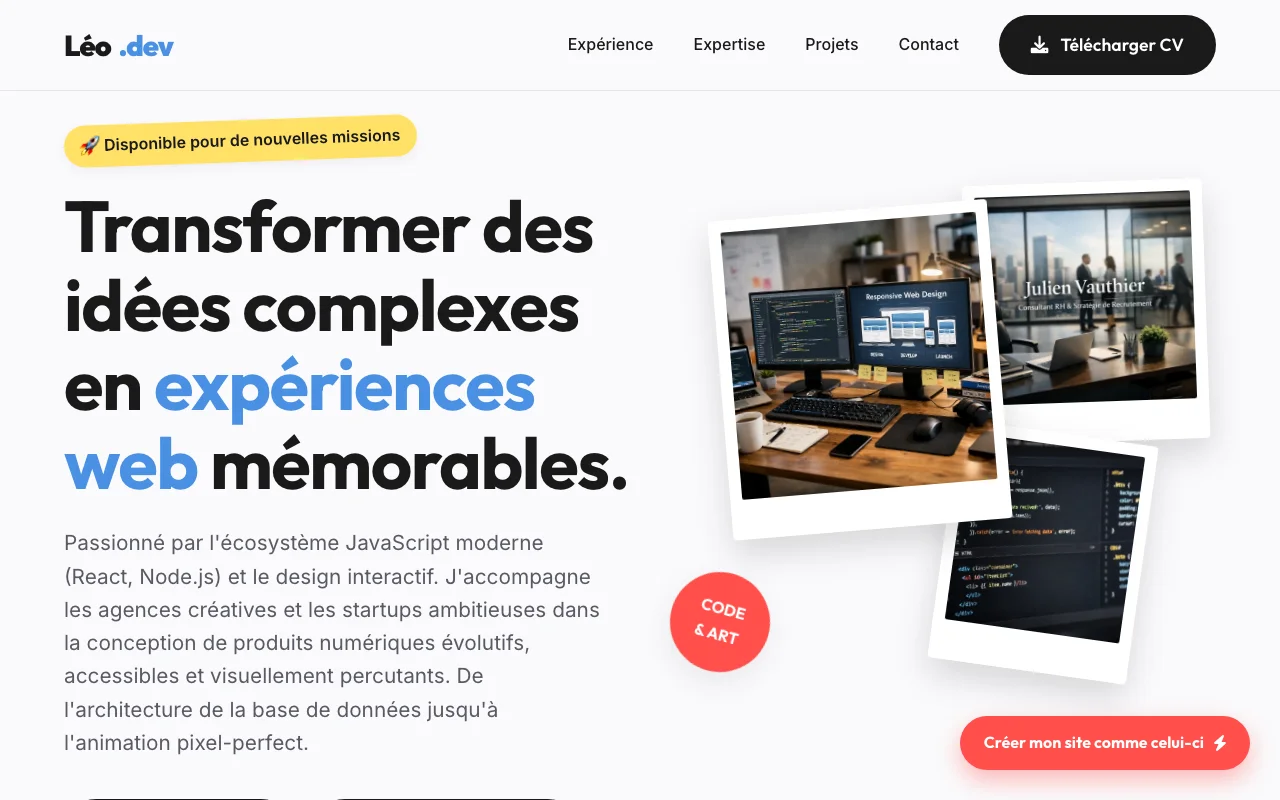 CV professionnel — Agence