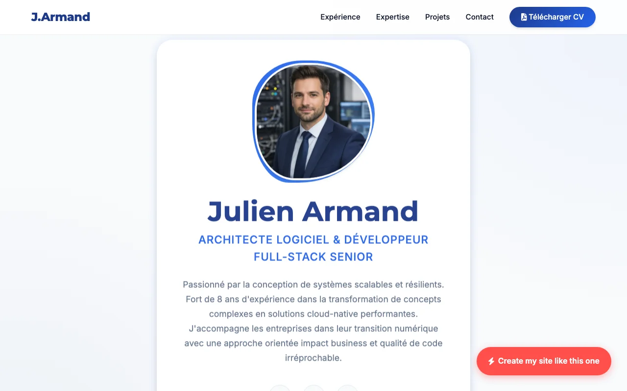 CV professionnel — Boutique
