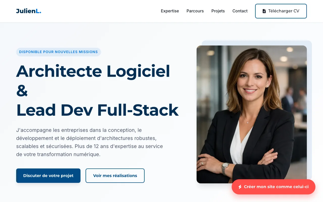 CV professionnel — Corporate