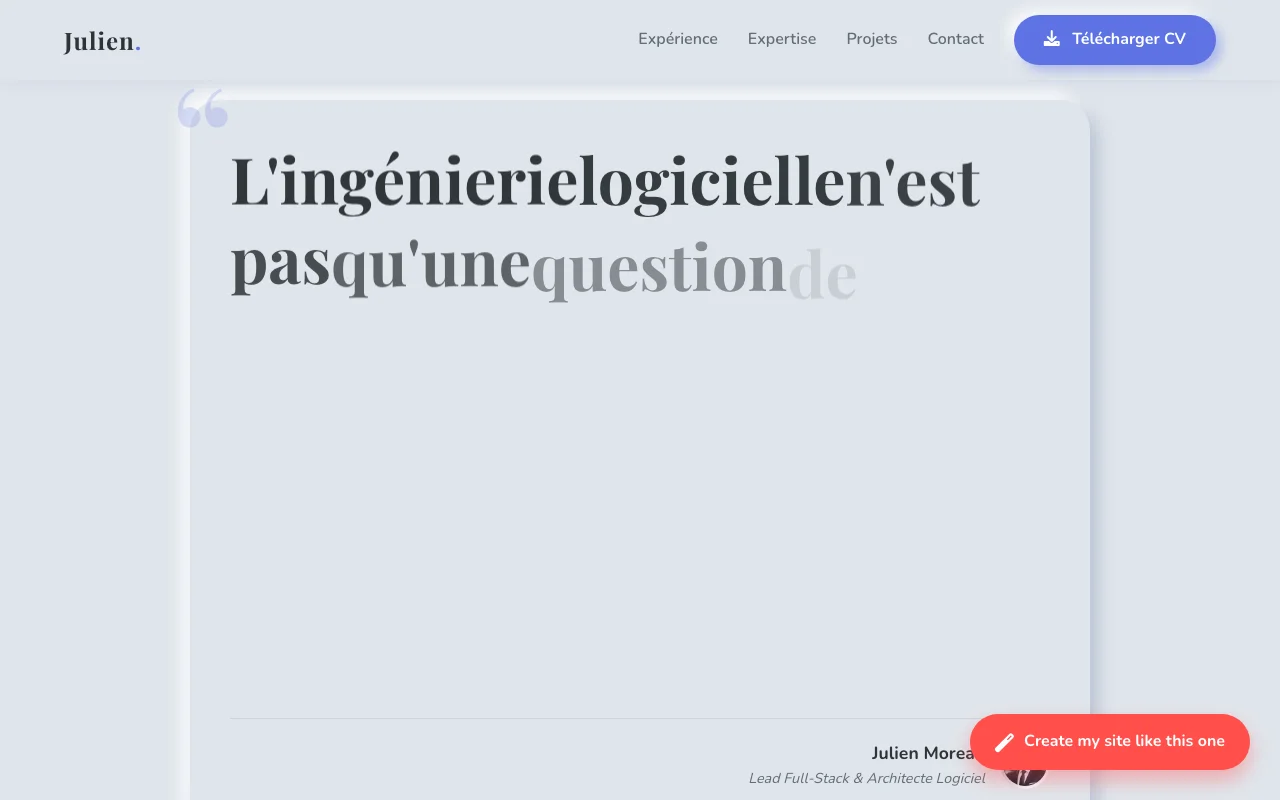 CV professionnel — Manifeste