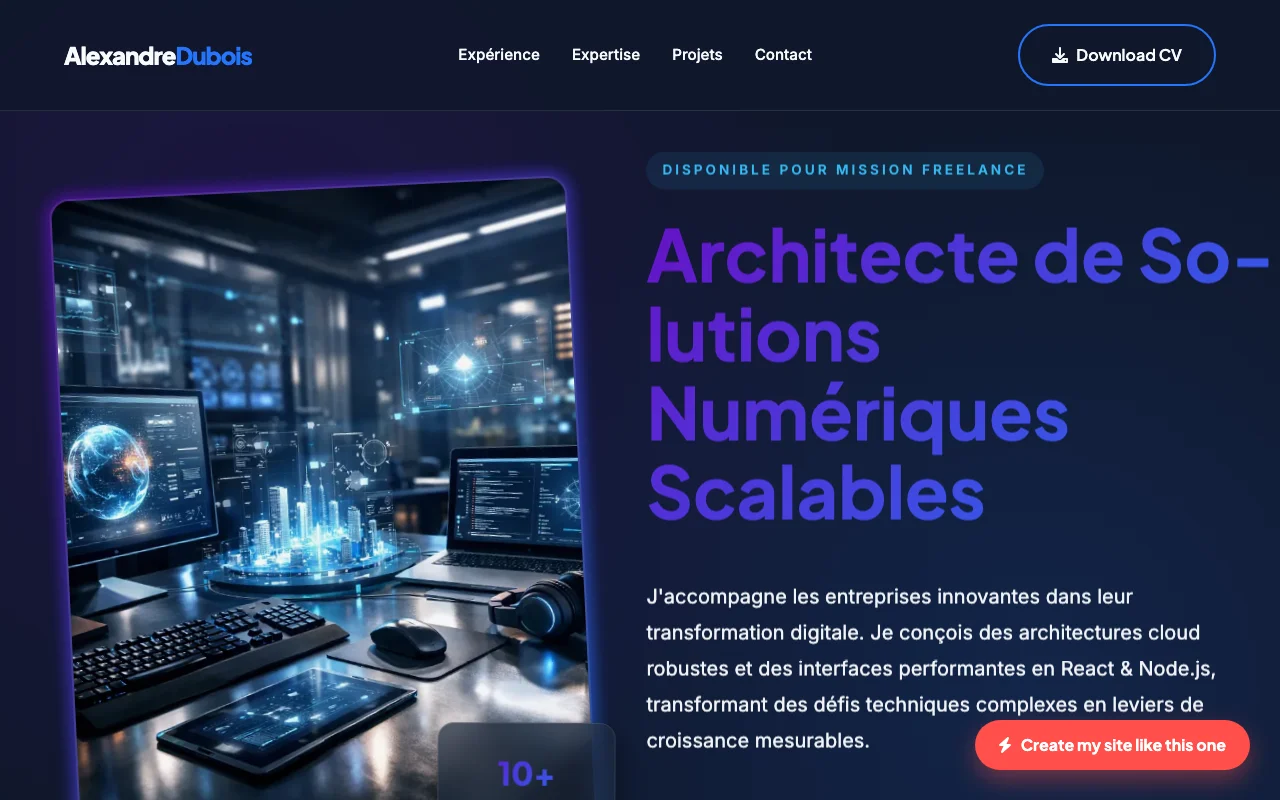 CV professionnel — Startup