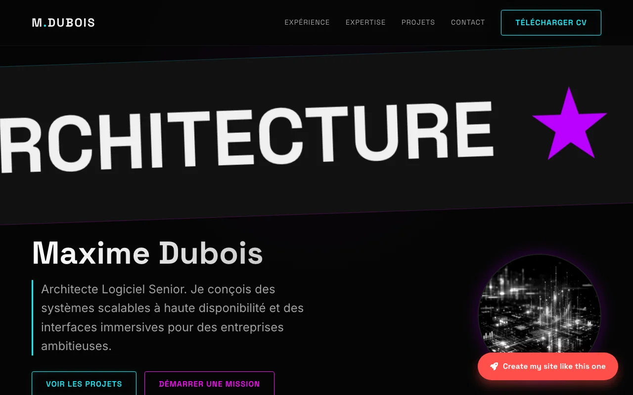 CV professionnel — Tech impactant