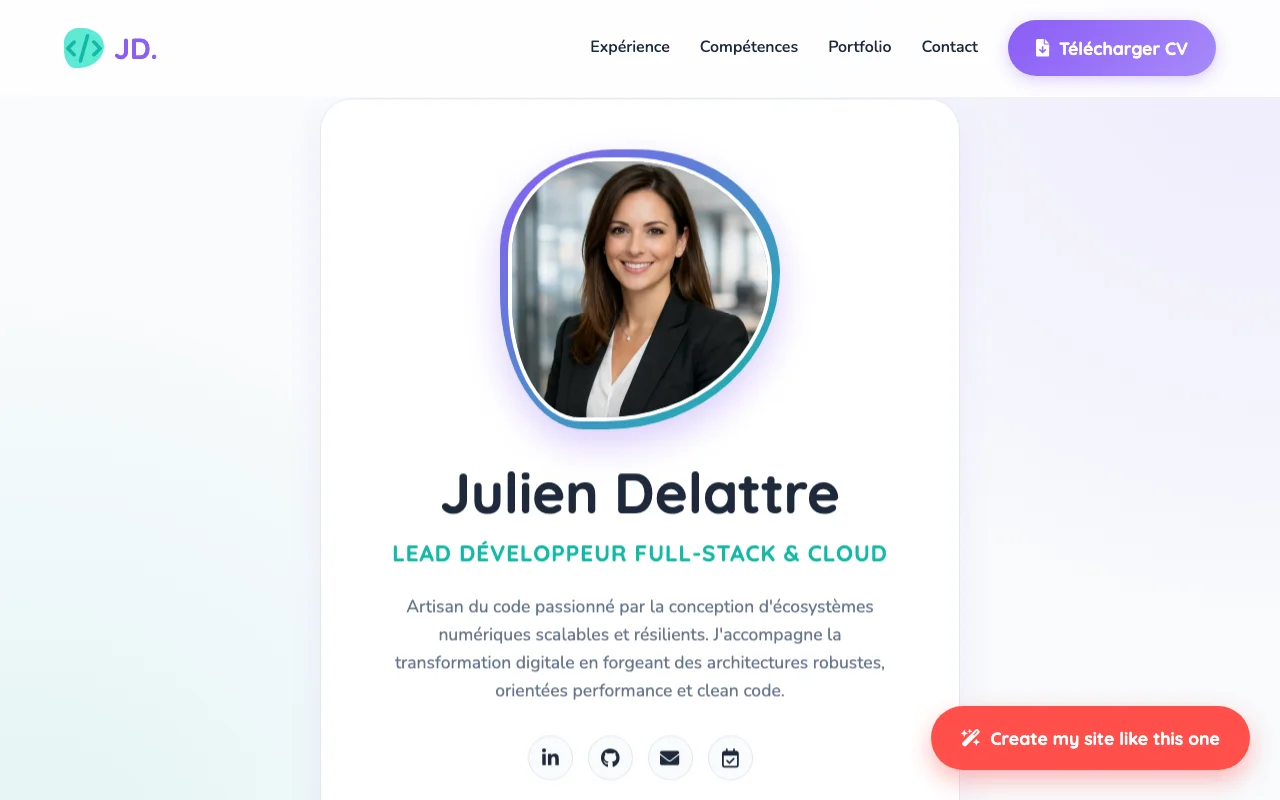 CV professionnel — Chaleureux