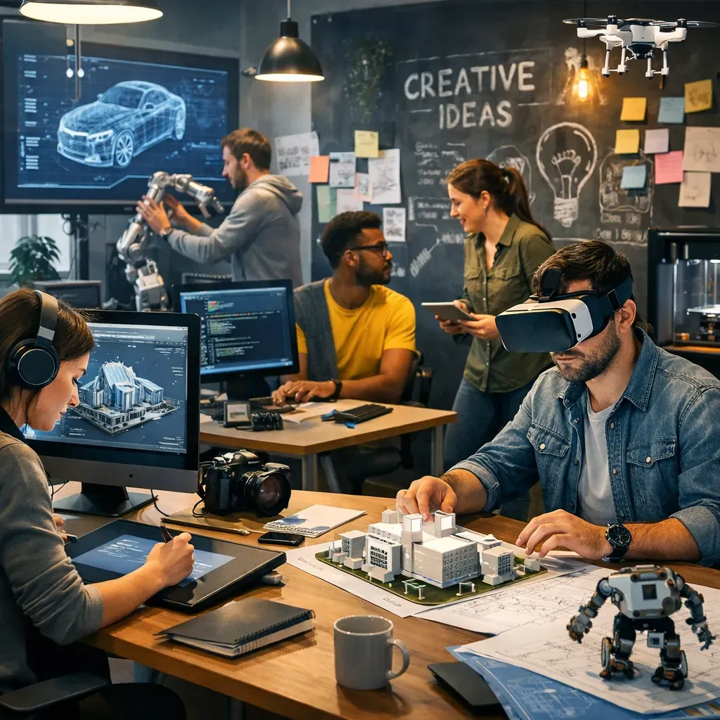 Environnement de travail créatif et technologique