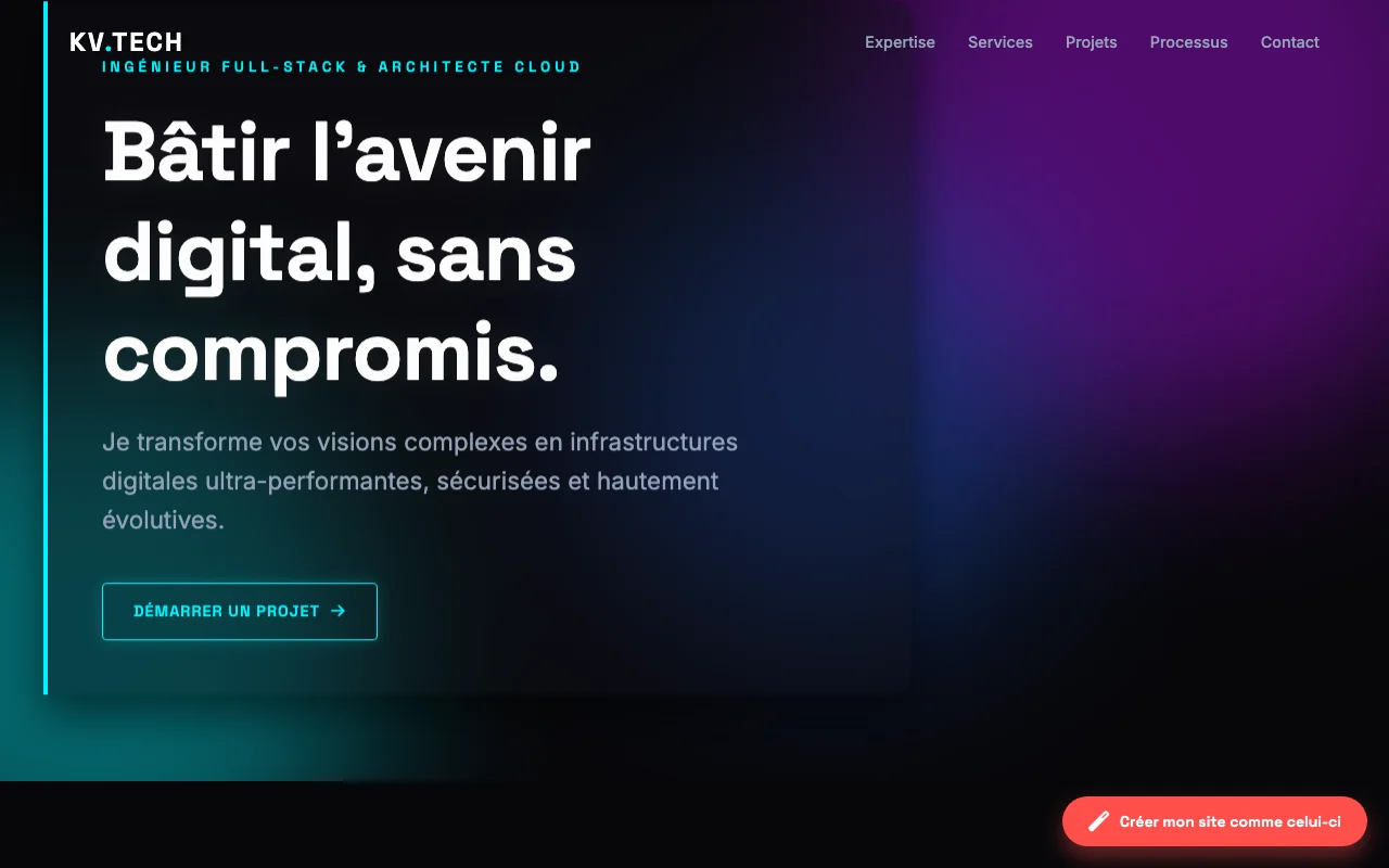 Services freelance — Cinématique