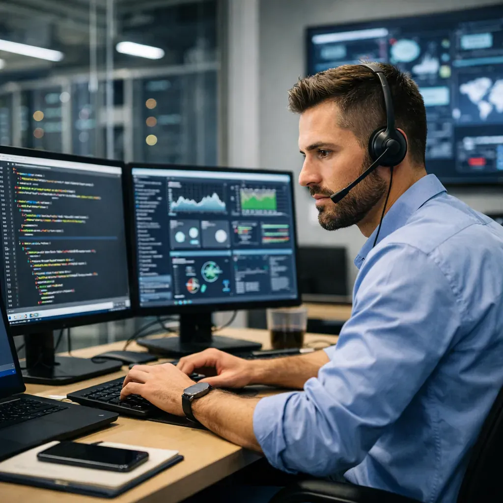 Consultant IT au travail