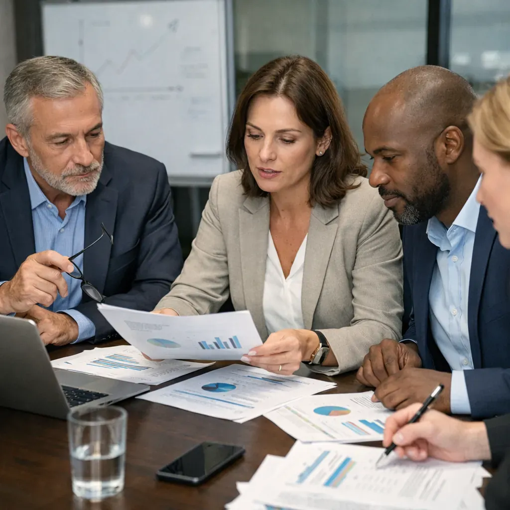 Réunion de conseil et analyse de documents