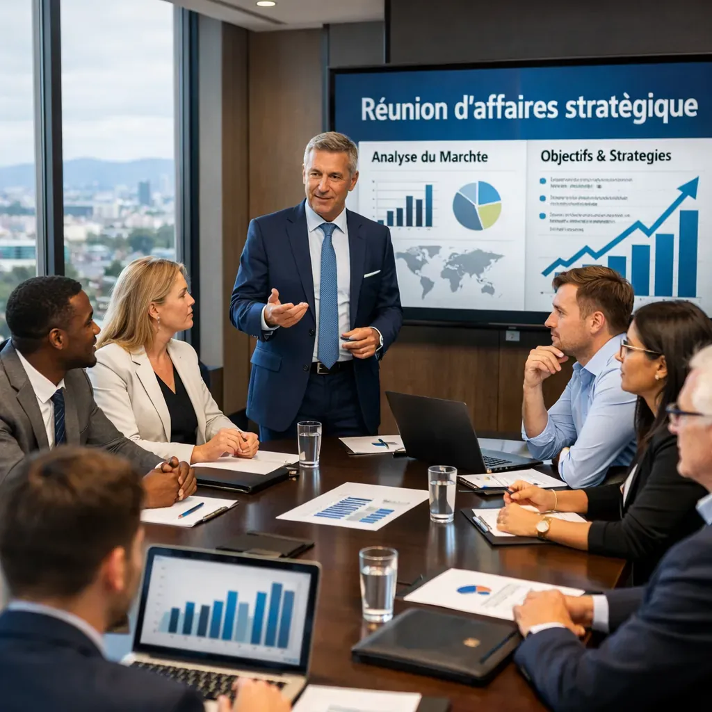 Réunion d'affaires stratégique