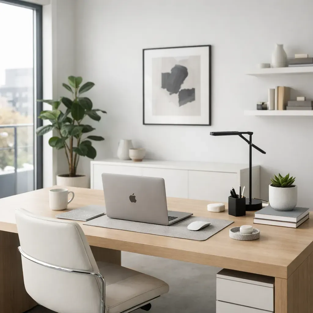 Espace de travail moderne et épuré