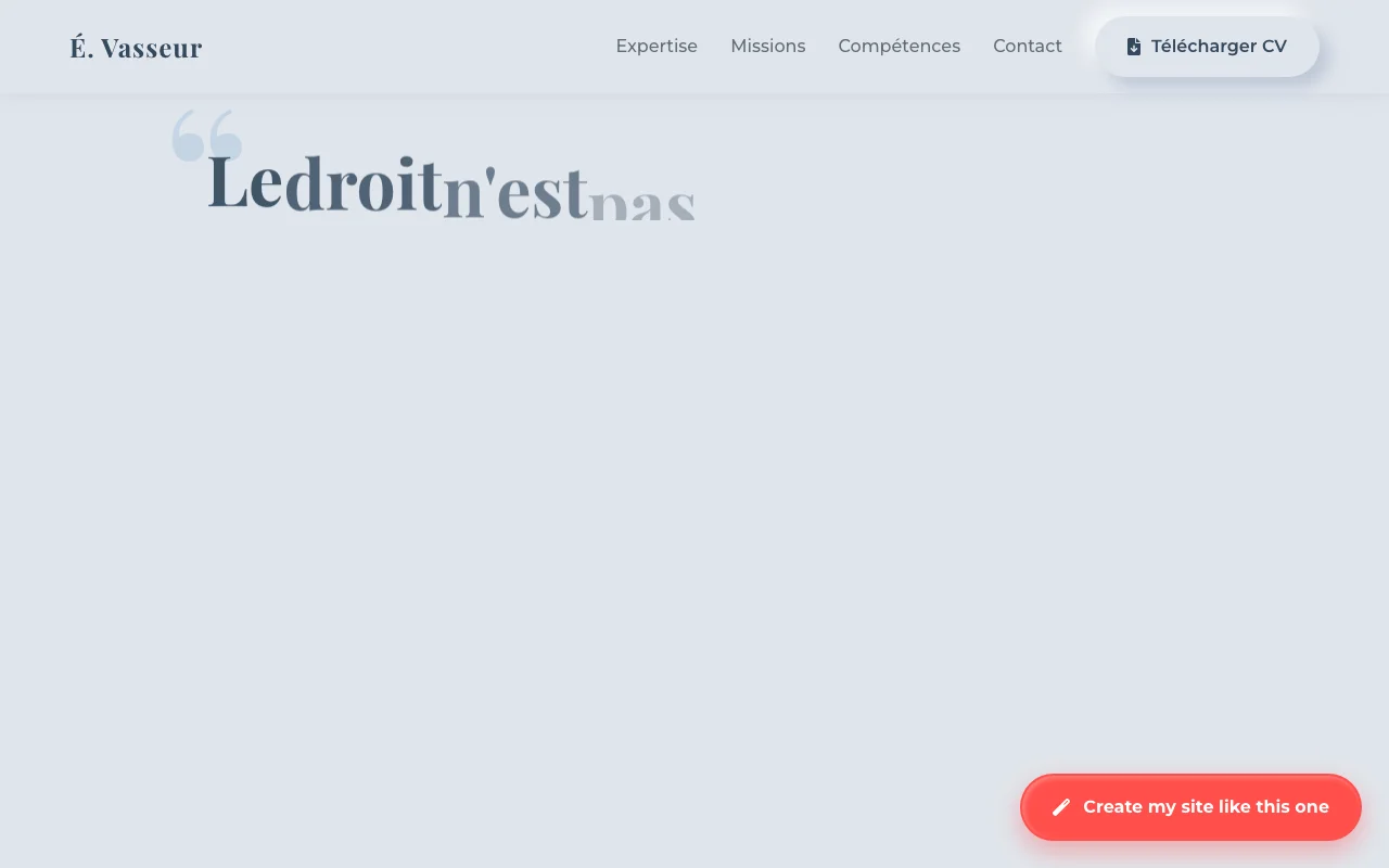 Professional CV — Manifesto