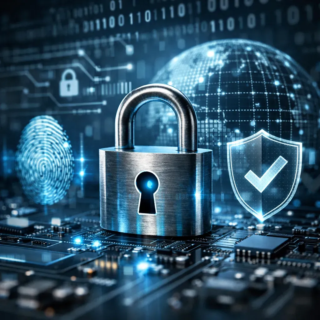 Concept abstrait sécurité et technologie