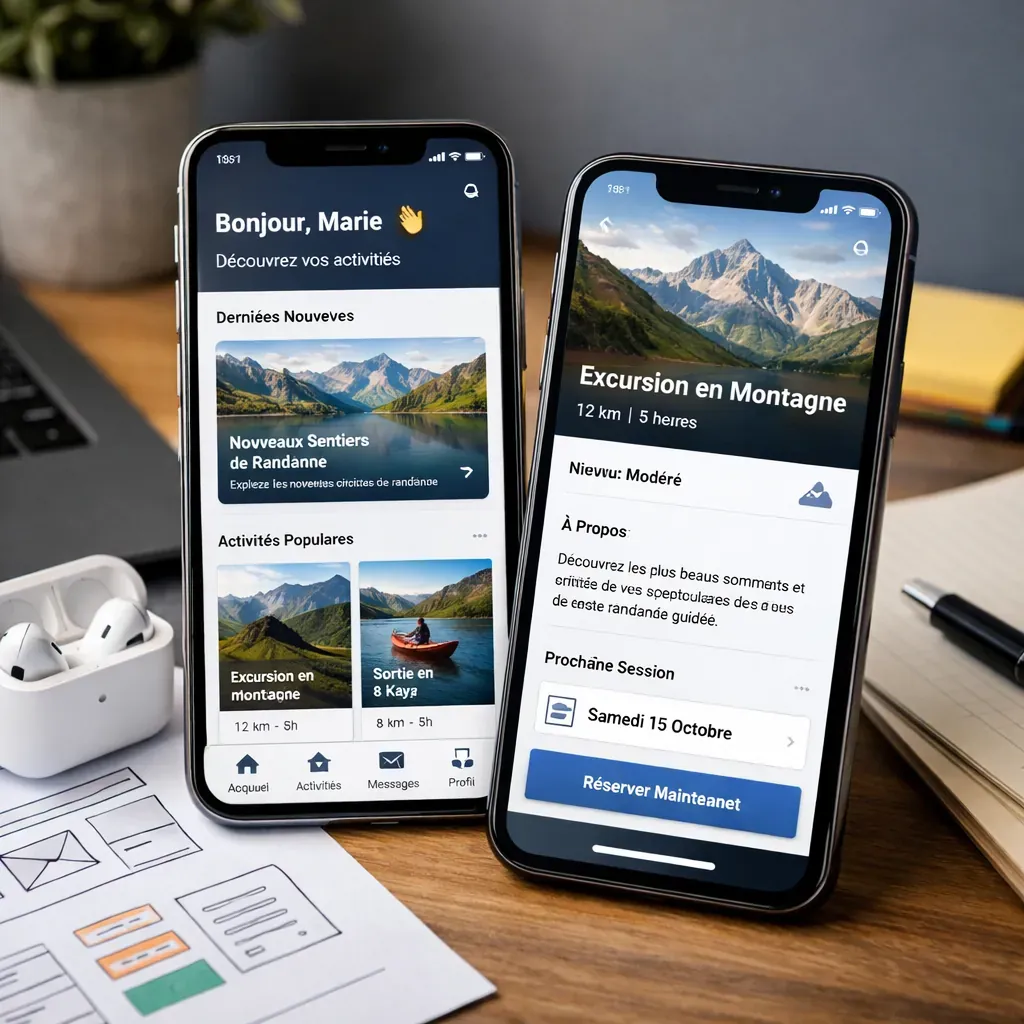 Application mobile et interface utilisateur