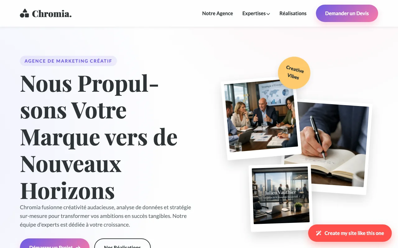 Business site — Agency