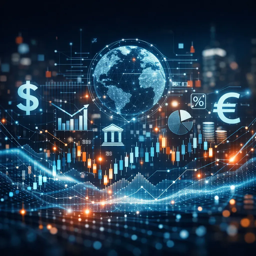 Représentation abstraite technologique de la finance