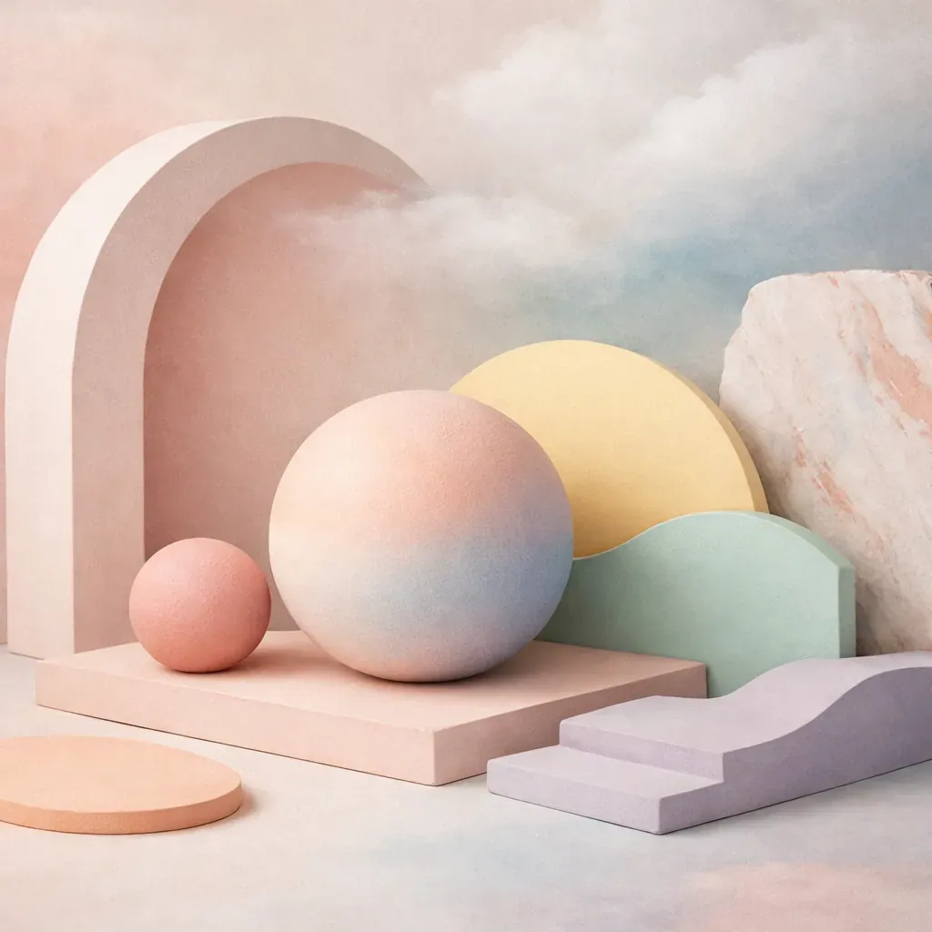 Concept abstrait pastel