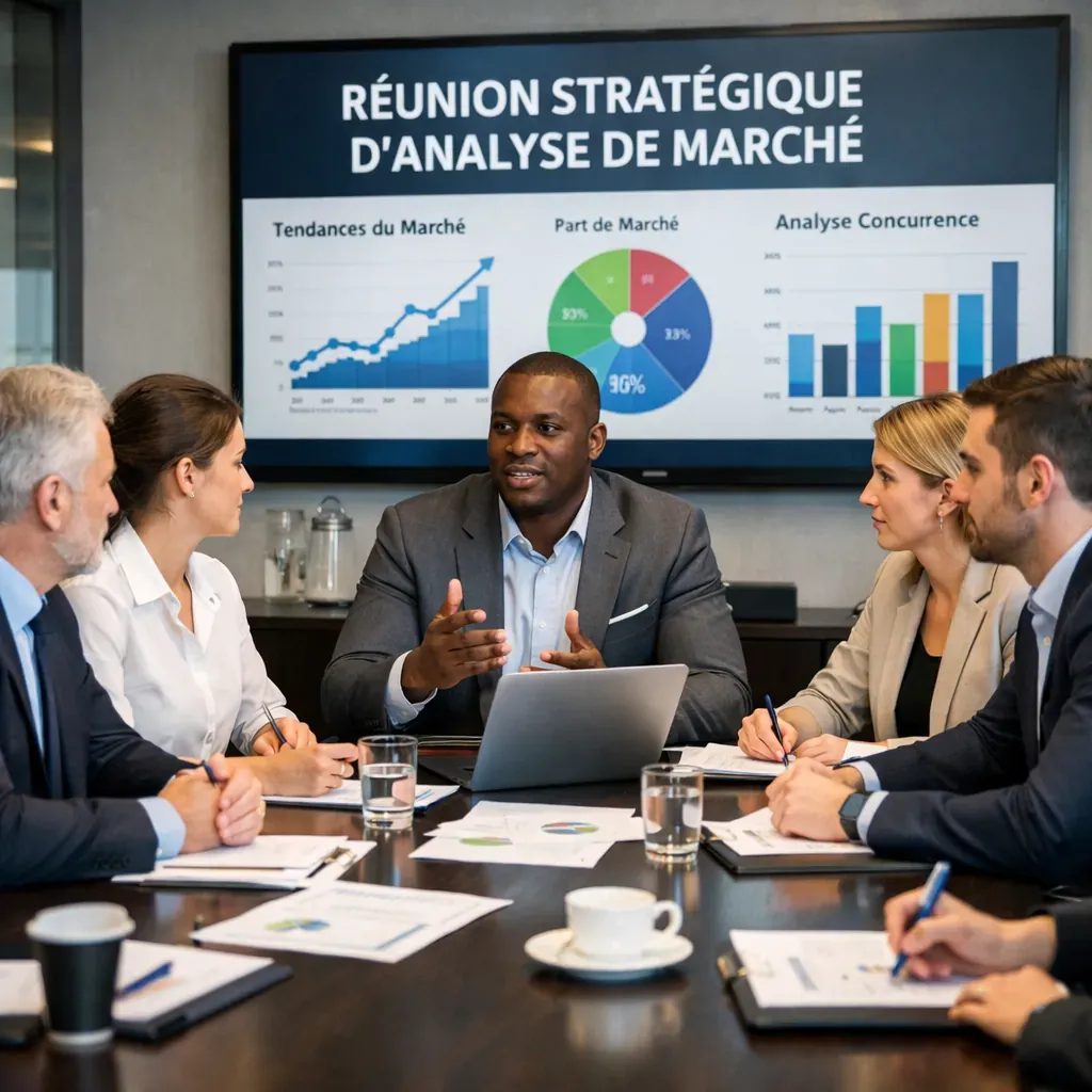 Réunion stratégique d'analyse de marché