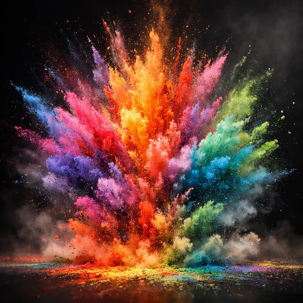 Abstract creative explosion of colors