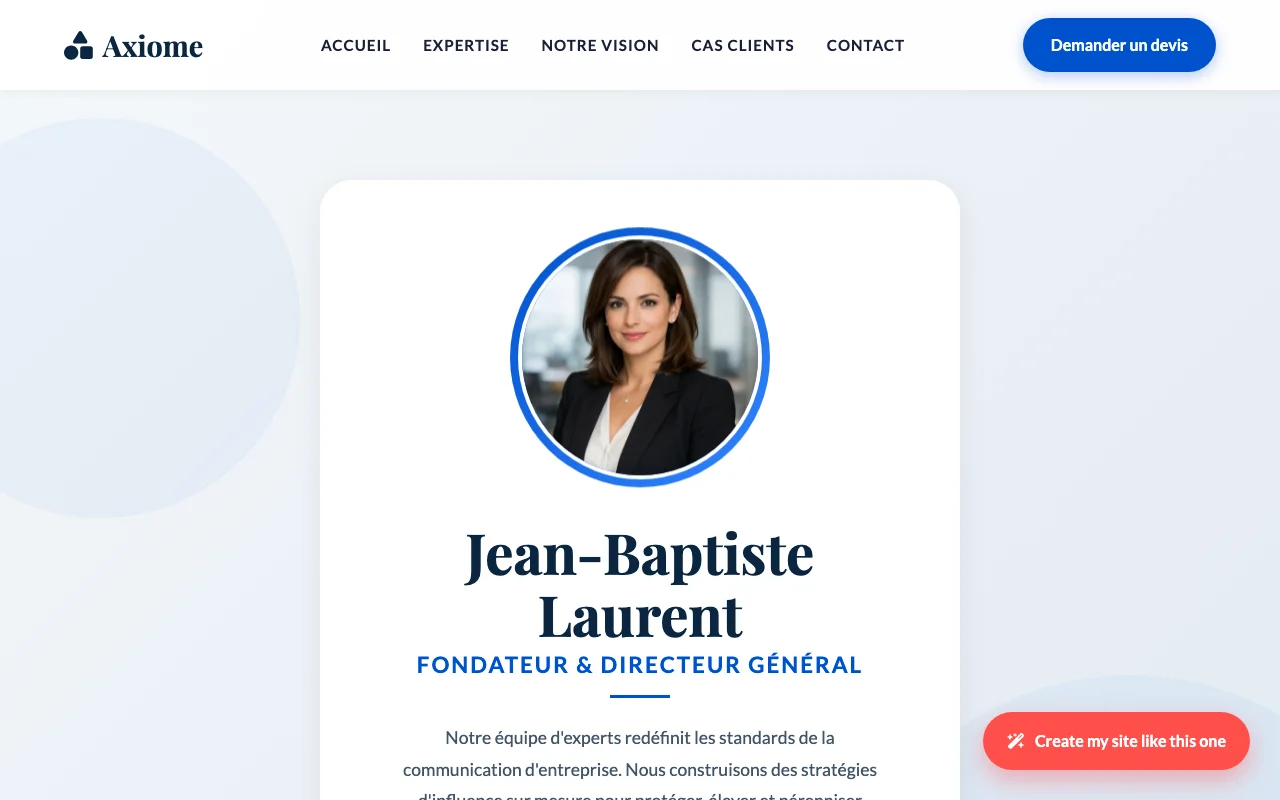 Site d'entreprise — Boutique