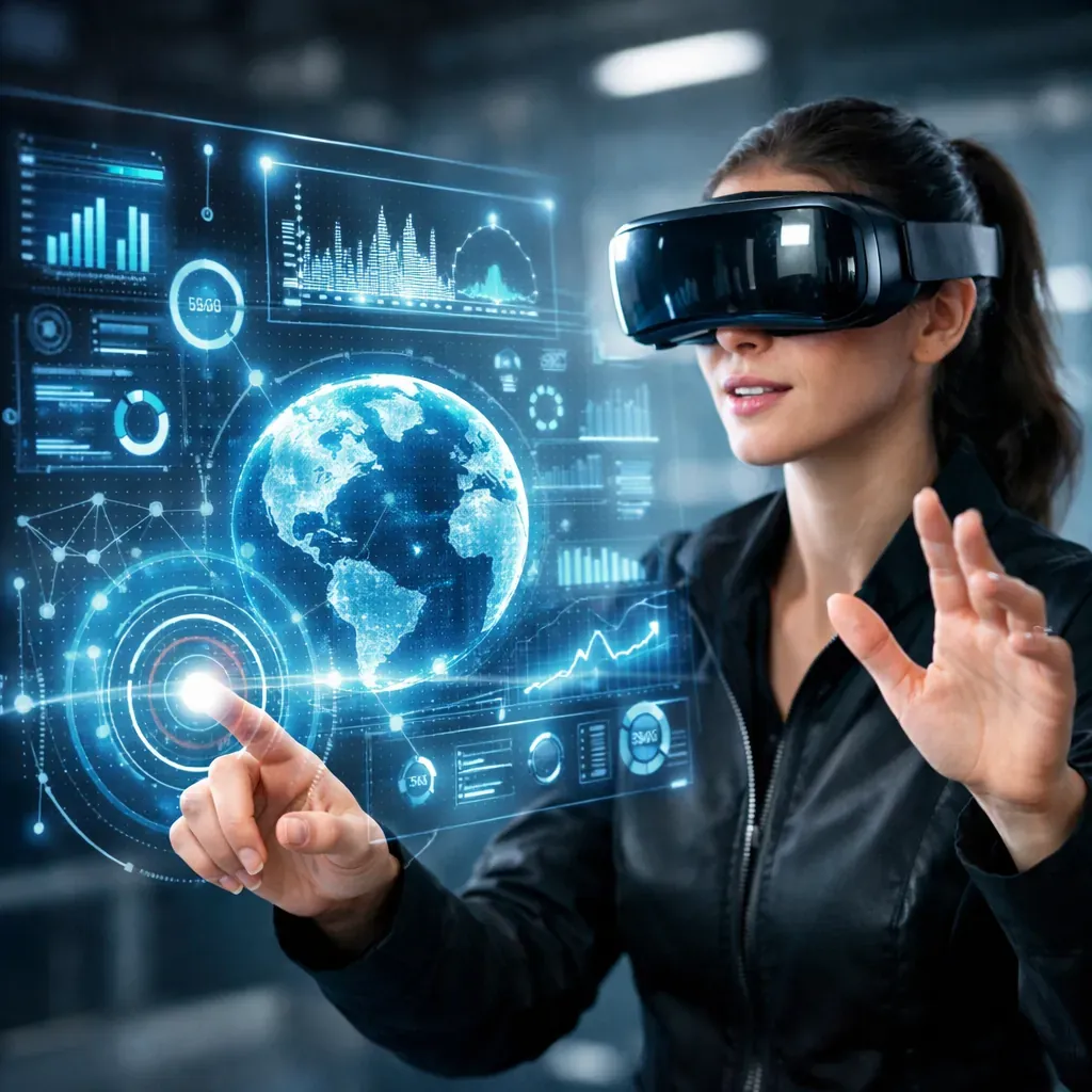 Interface de réalité virtuelle et hologramme