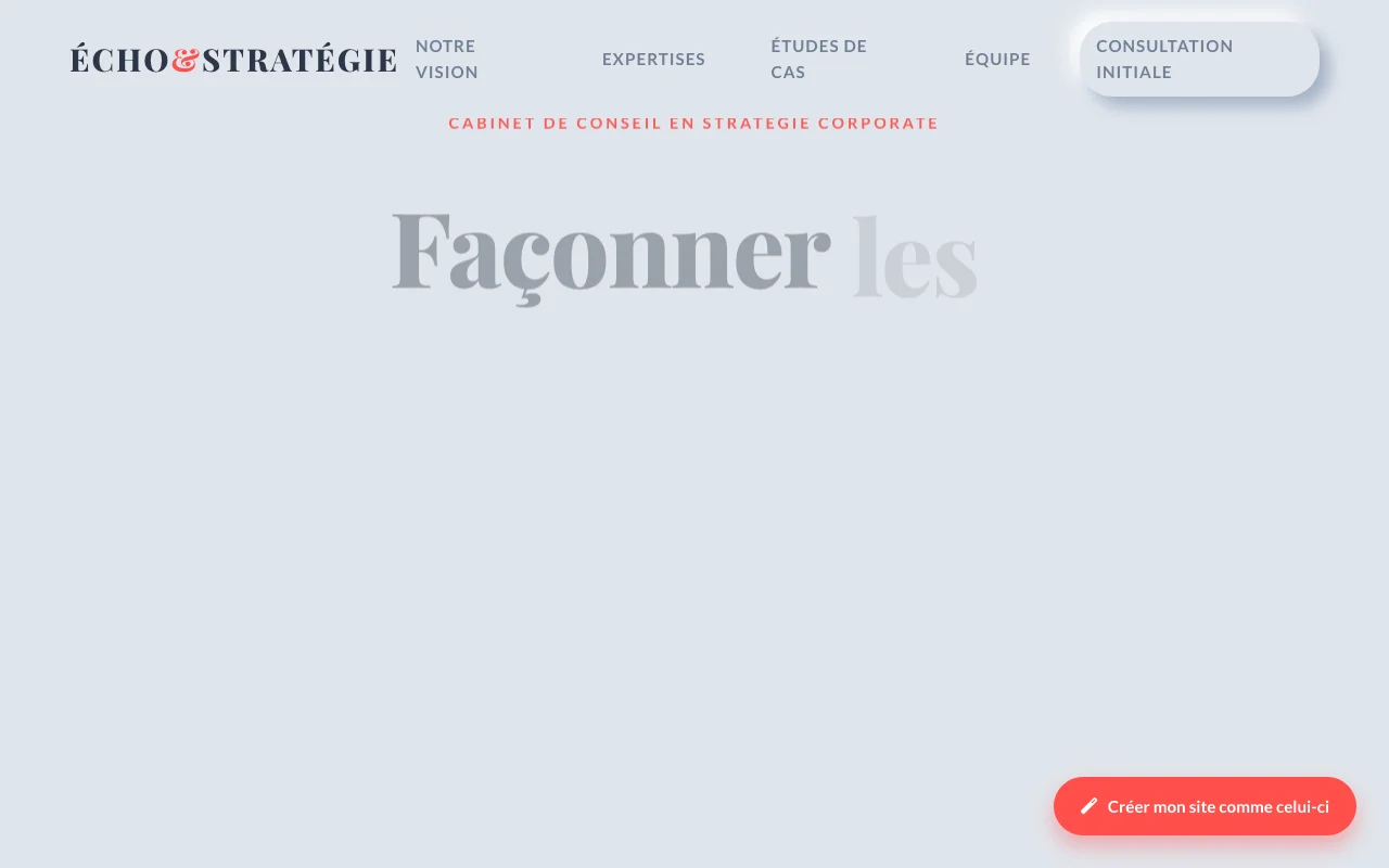 Site d'entreprise — Éditorial