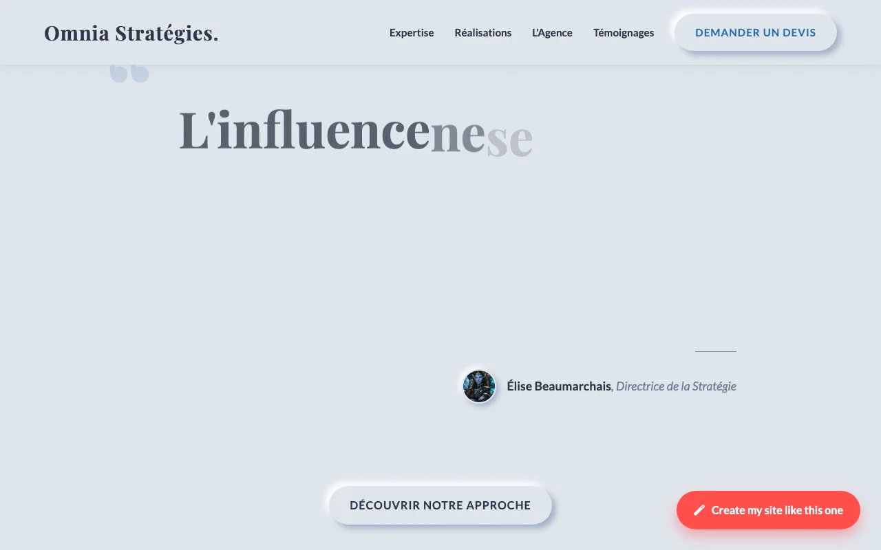 Site d'entreprise — Manifeste