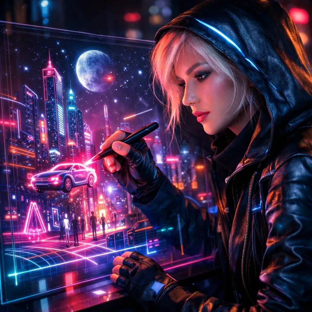 Illustration conceptuelle néon