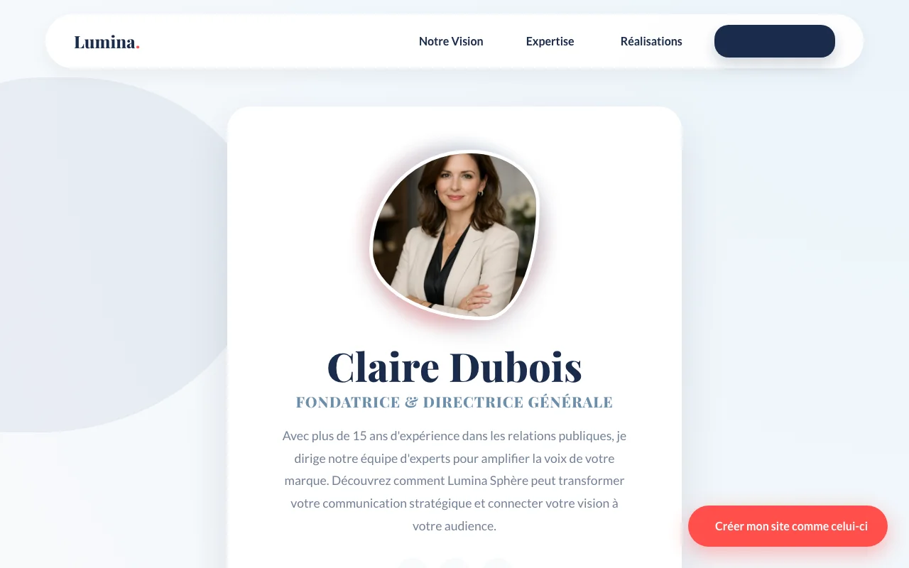 Site d'entreprise — Chaleureux