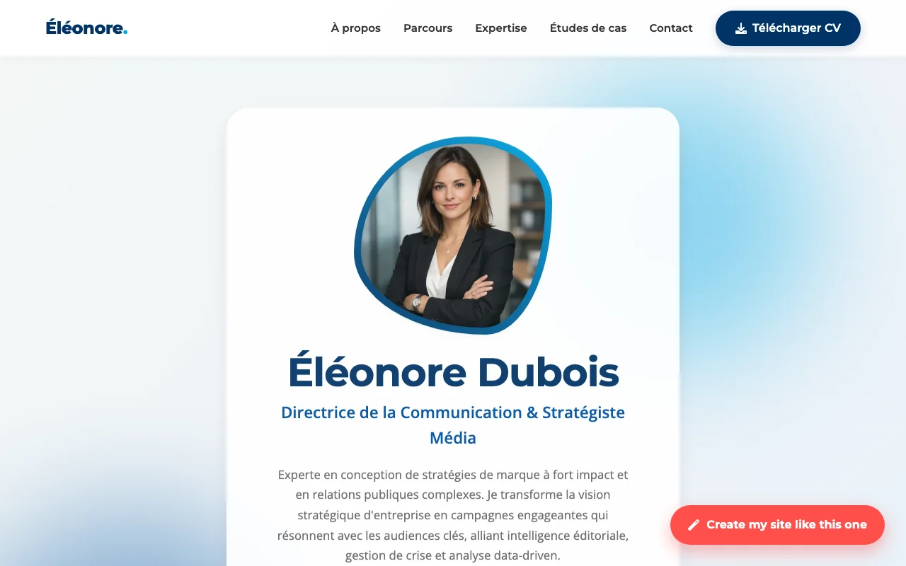 CV professionnel — Boutique