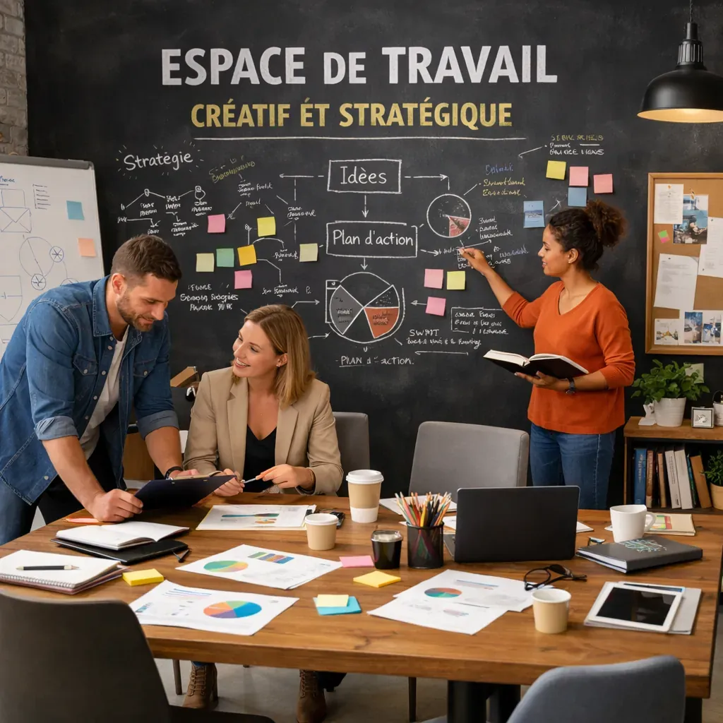 Espace de travail créatif et stratégique