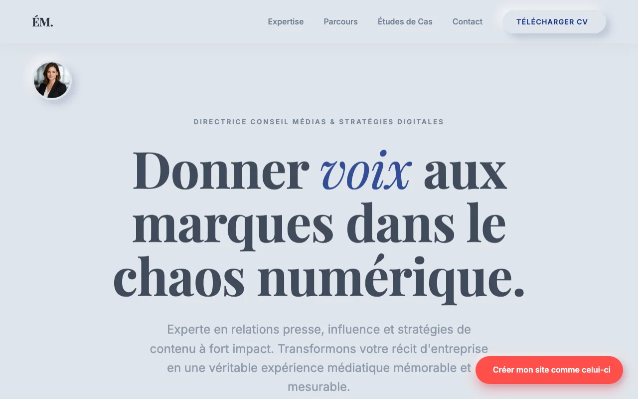 CV professionnel — Éditorial
