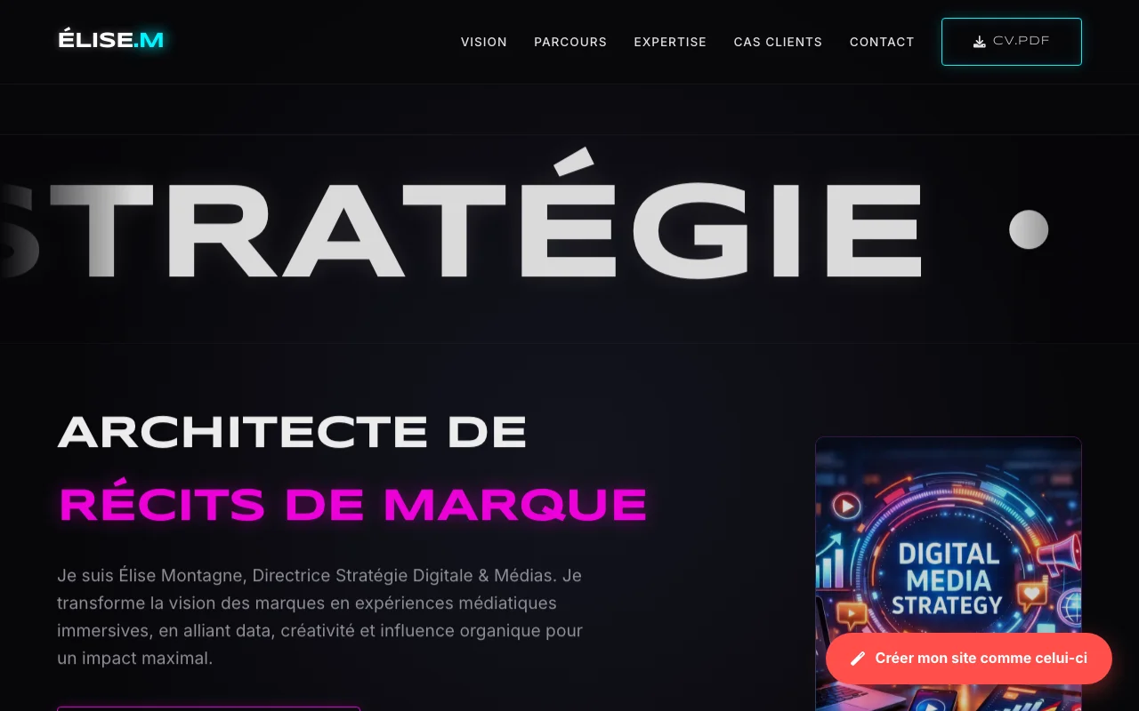 CV professionnel — Tech impactant