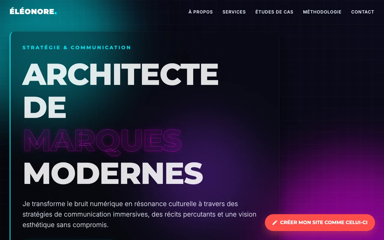Services freelance — Cinématique