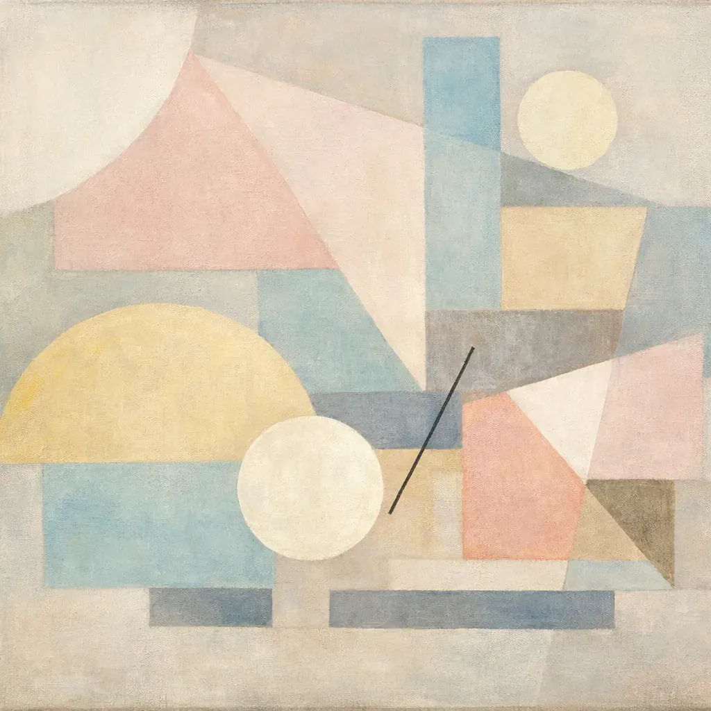 Composition abstraite pastel
