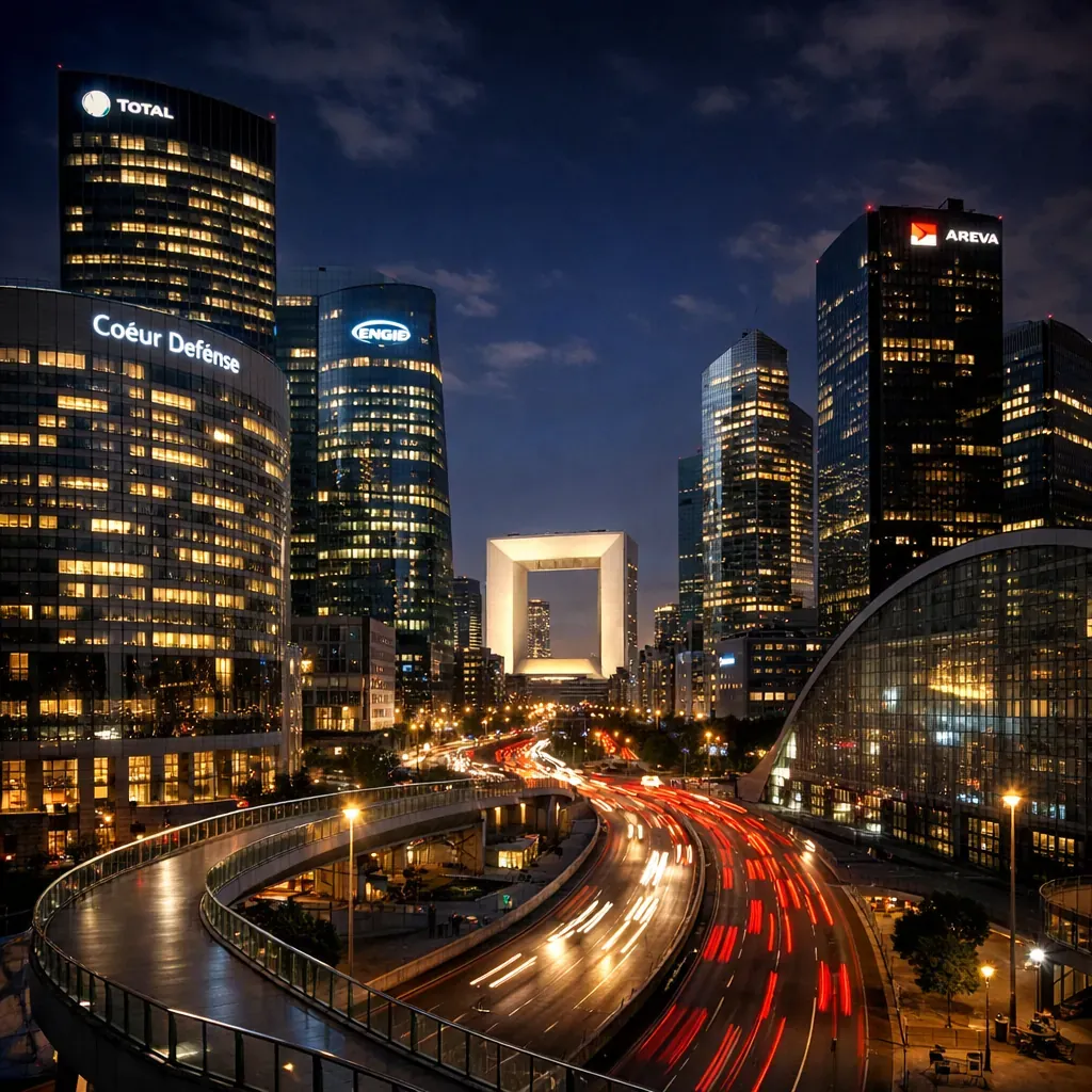 Quartier d'affaires de nuit