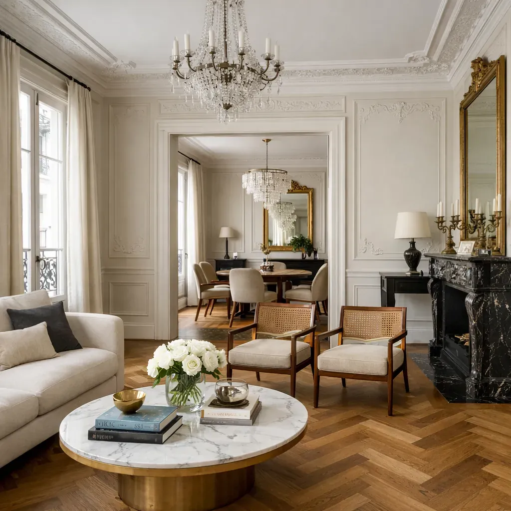 Intérieur de luxe, salon spacieux