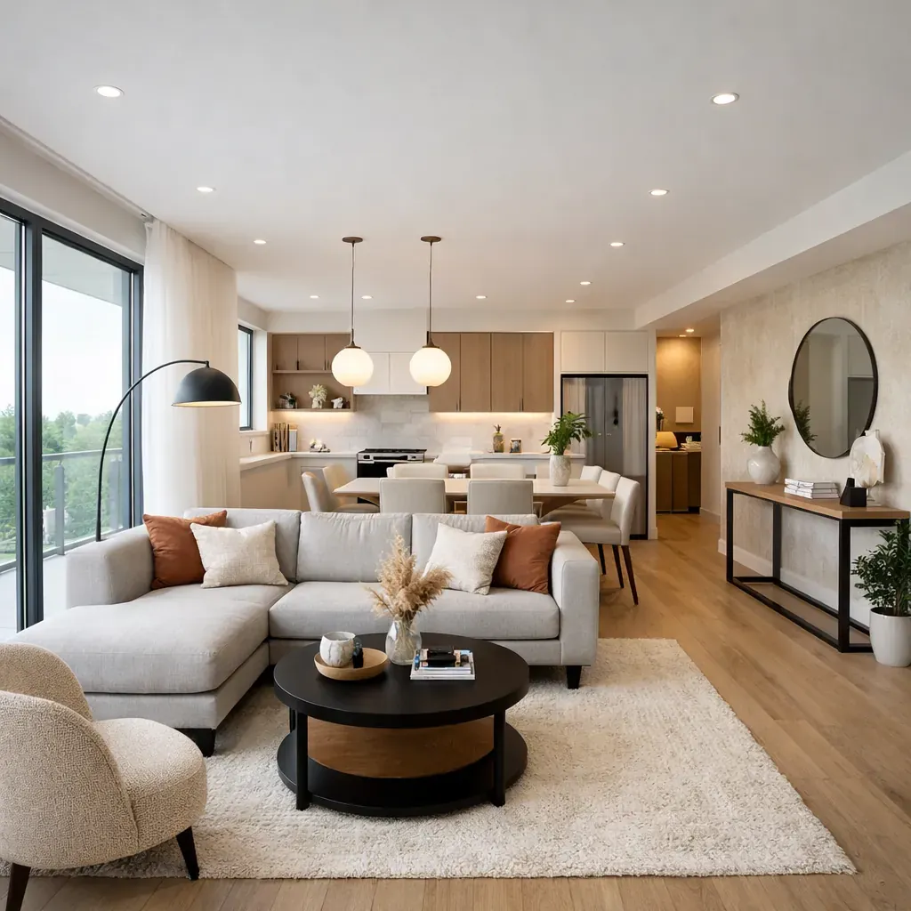 Espace intérieur moderne et lumineux