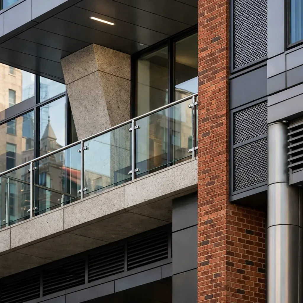 Détail architectural de bâtiment urbain