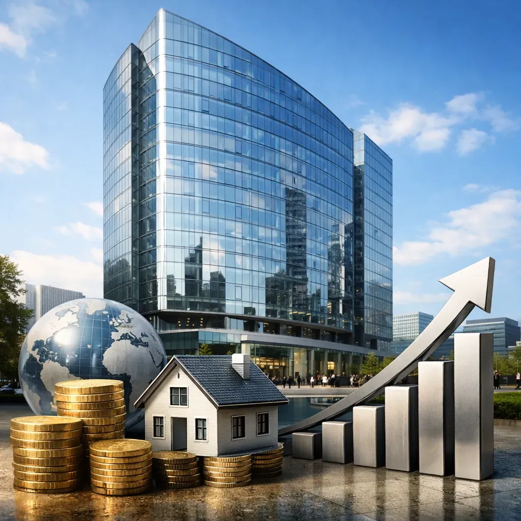 Bâtiment moderne représentant l'investissement