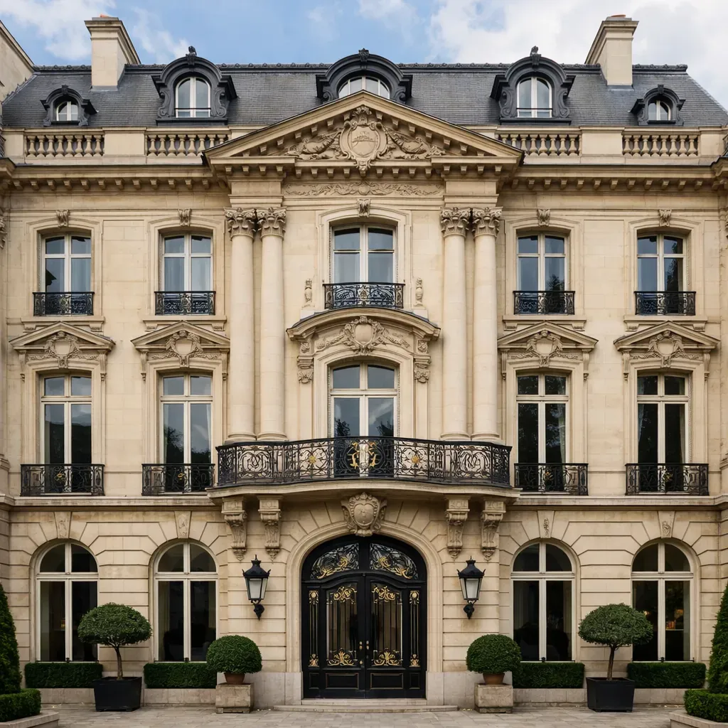 Façade d'un hôtel particulier classique